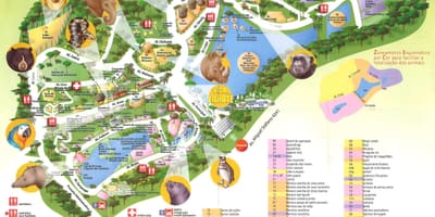 Mapa de parque zoológico de São Paulo