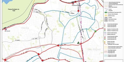 Mapa de Ermelino Matarazzo São Paulo - el transporte Público