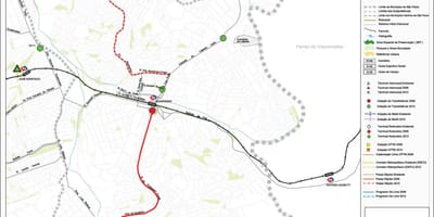 Mapa de Guaianases São Paulo - el transporte Público