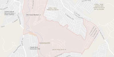Mapa de Guaianases São Paulo
