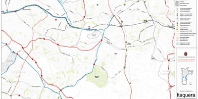 Mapa de Itaquera de Sao Paulo - el transporte Público