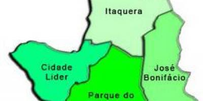 Mapa de Itaquera sub-prefectura