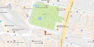 Mapa de la estación de tren de la Luz de São Paulo