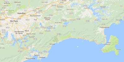 Mapa de la playa de Perequê Mirim