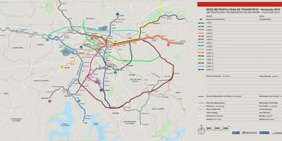 Mapa de la red de transporte de São Paulo