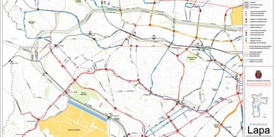 Mapa de la Lapa de São Paulo - el transporte Público