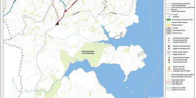 Mapa de M'Boi Mirim São Paulo - el transporte Público