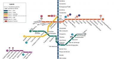 Mapa del metro de São Paulo