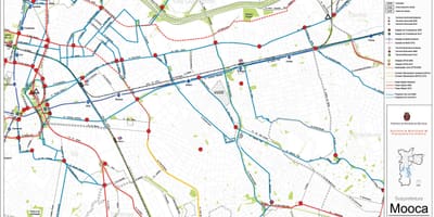 Mapa de Mooca São Paulo - el transporte Público