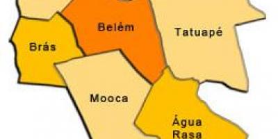 Mapa de Mooca sub-prefectura