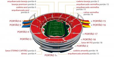 Mapa de São Paulo Morumbi stadium