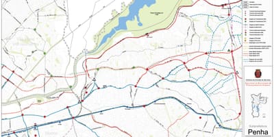 Mapa de la Penha de São Paulo - el transporte Público