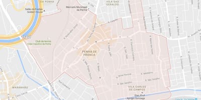 Mapa de la Penha de São Paulo