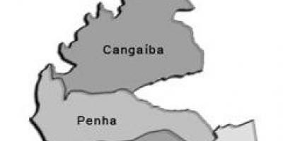 Mapa de Penha sub-prefectura