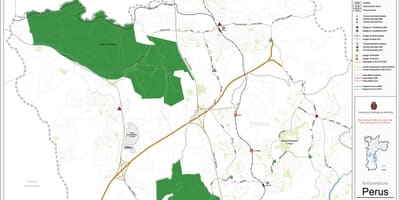 Mapa del Perú en São Paulo, el transporte Público