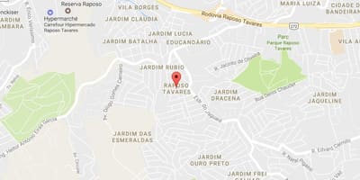 Mapa de São Paulo Raposo Tavares