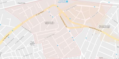 Mapa de São Miguel Paulista de São Paulo