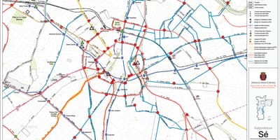Mapa de Sé São Paulo - el transporte Público
