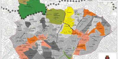 Mapa de Santana São Paulo - la Ocupación de la tierra