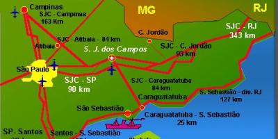 Mapa de São José dos Campos aeropuerto