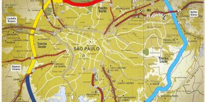 Mapa de São Paulo circunvalación