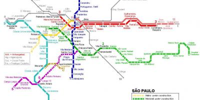 Mapa de São Paulo monorriel