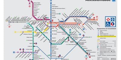 Mapa de transporte de Sao Paulo - Acceso minusválidos
