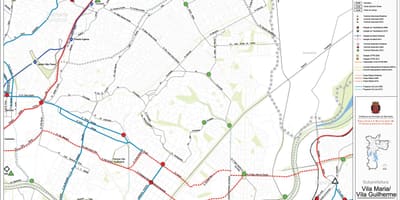 Mapa de Vila Maria São Paulo - el transporte Público