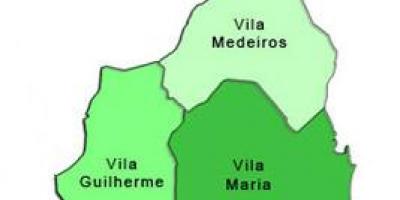 Mapa de Vila Maria sub-prefectura