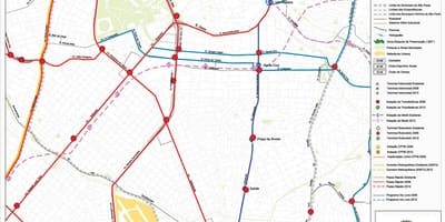 Mapa de Vila Mariana de São Paulo - el transporte Público