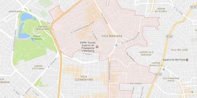 Mapa de Vila Mariana de São Paulo