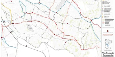 Mapa de Vila Prudente São Paulo - el transporte Público