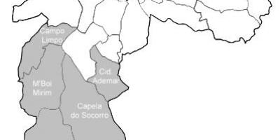 Mapa de la zona Sul, São Paulo